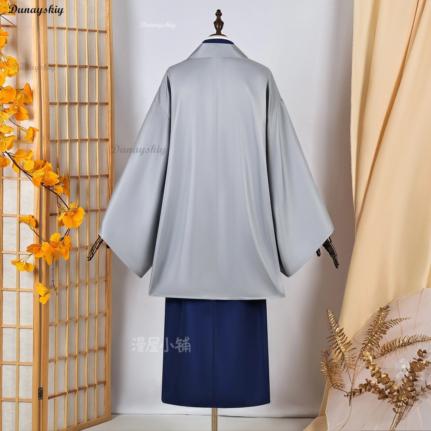 Anime Gintama Costumes Katsura Kotarou Cosplay Costume Wig Kimono Suit Japanese Wafuku Outfit Adult Size Halloween Carnival