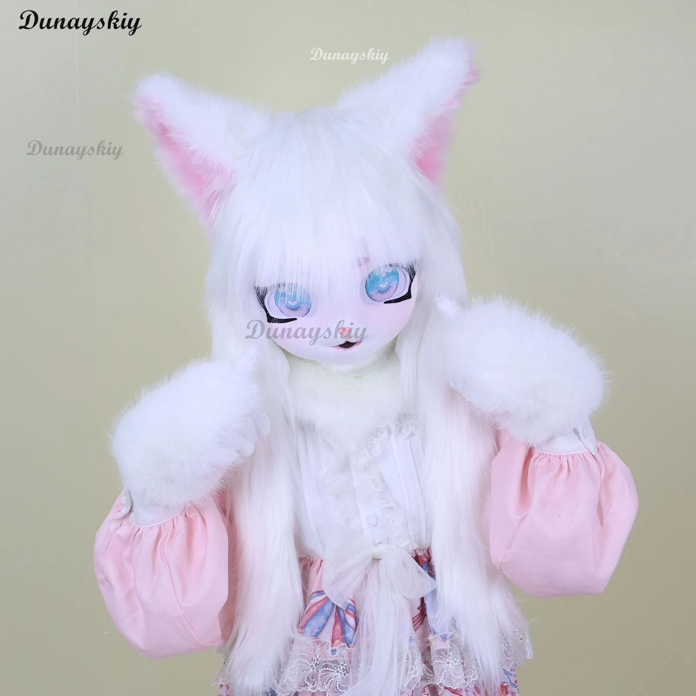 Furry Kigurumi Head Base Cosplay Costume Cat Kig Head Mask Headset Rabbit Doll Party Animal Costume Performance Prop
