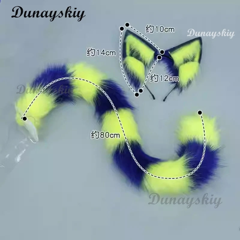 Ankha Cosplay Costume Accessories Cat Ears Hairhoop Tail From Animal Crossing For Christmas Halloween Custom Made