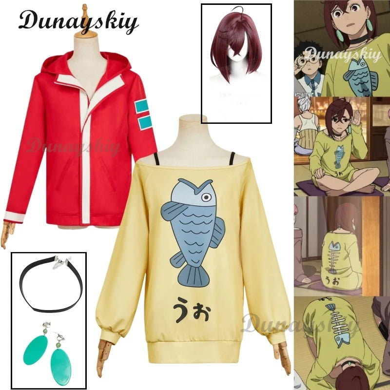 Momo Ayase Hoodie Jacket Cosplay Anime Dandadan Fantasia Costume Adult Hooded Coat Outfits Halloween Carnival Party Suit