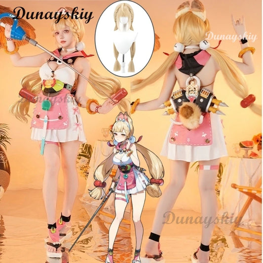 Zenless Zone Zero Alice Cosplay Summer Swimsuit Sexy Costume Cat Ear Tail Set Spook Shack Roleplay Anime Game Halloween