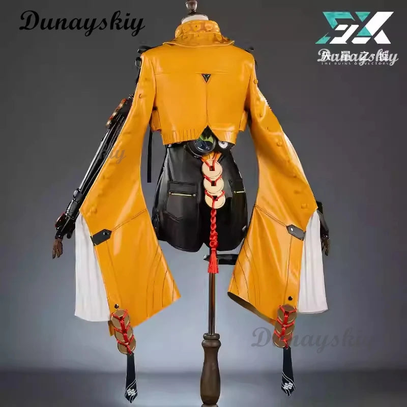 Zenless Zone Zero Yixuan Cosplay Costume Wig Coat Dress Headwear Rings Yunkui Summit Halloween Party  Women Carnival Props