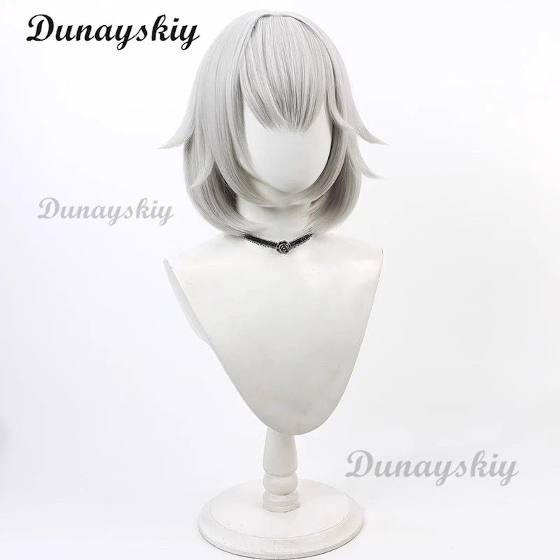 Ling Cage Bai Yuekui Boss Bai Cosplay Wig Short Hair Anime IncarnationRoleplay Party Costume Prop Synthetic Hair Wig+Wig Cap
