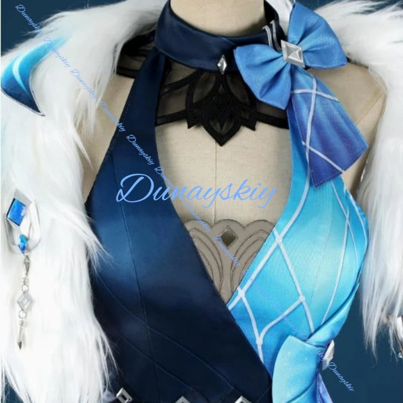 Genshin Impact Yelan Cosplay Yelan Genshin Cosplay Costume Wig Shoes Game Tranquil Banquet Cosplay Halloween Role Play Uniform