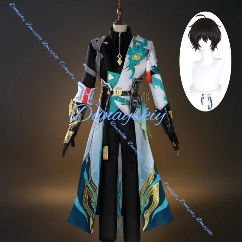 New Dan Heng Imbibitor Lunae Cosplay Costume Wig Honkai Star Rail DanHeng Cosplay Costume Full Set Outfit Halloween