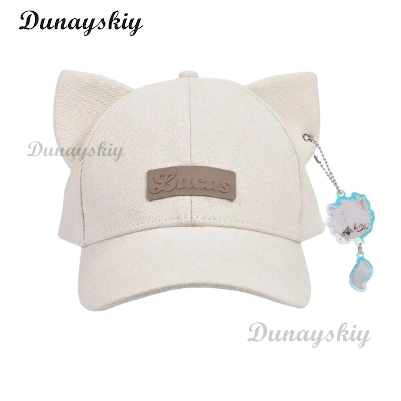 Anime Link Click Lucas Cosplay Wig White Short Hair Lu Guang Heat Resistant Synthetic Wigs Halloween Customized