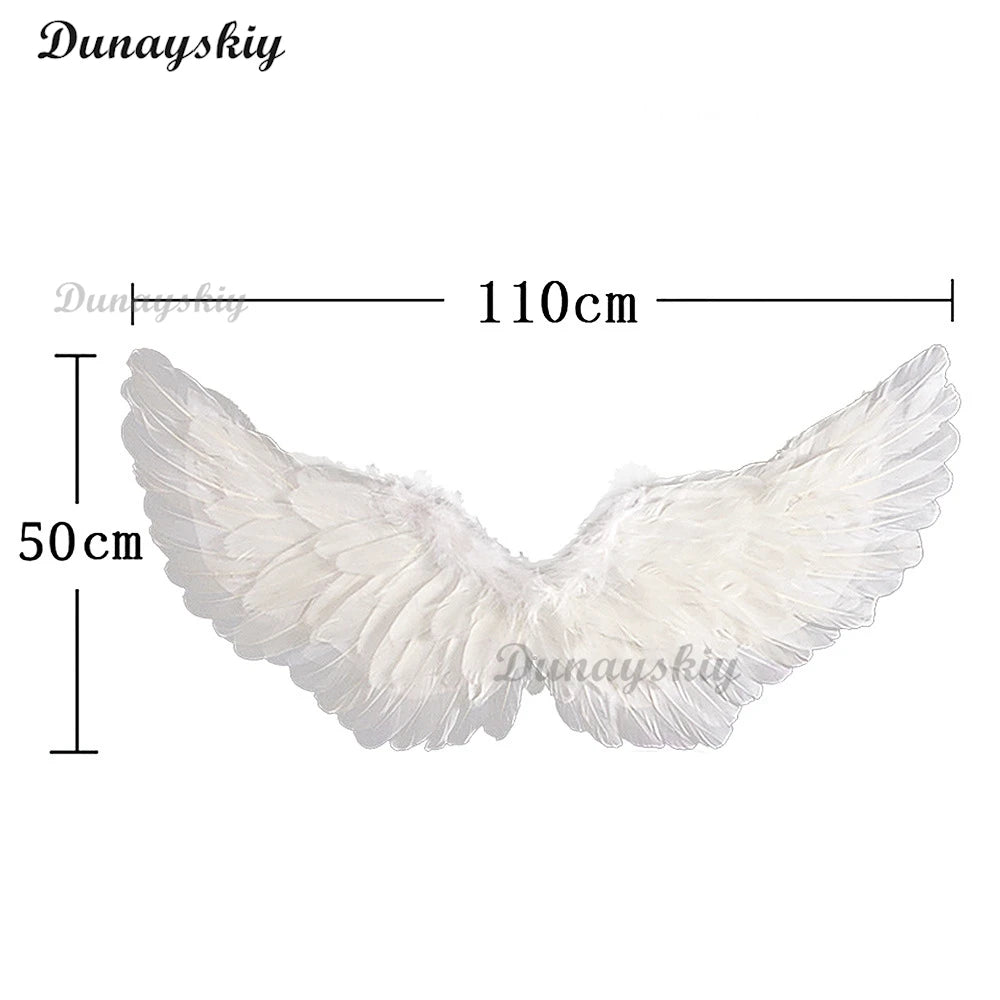 Anime Game Blue Archive Cosplay Kirihuji Nagisa White Dress Wing Women Girl Halloween Cosplay Costume Flower Headwear Halo Wig