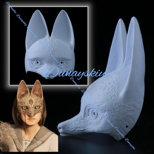 Game SILENT Fox Mask Shimizu Hinako Cosplay Mask HILL Adult 3D Printing Mask DIY Fox Helmet Halloween Party Prop