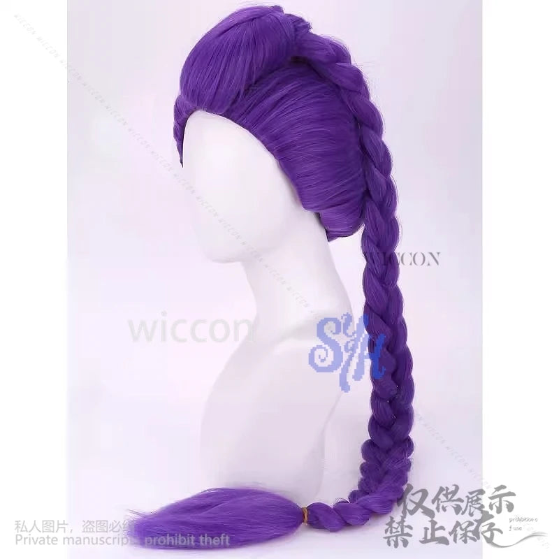 Rumi Cosplay Movie Anime Kpop Demon Huntrix Purple Heat Resistant Synthetic Idol Girls Groups Wig Fashion Y2K Cos Hair Halloween