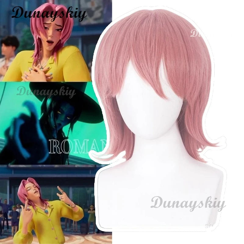 K-Pop Jinu Abby Mystery Romance Baby Saja Boys Demon Hunters Cosplay Wig Tattoo Sticker Roleplay Halloween Group Accessories Raw