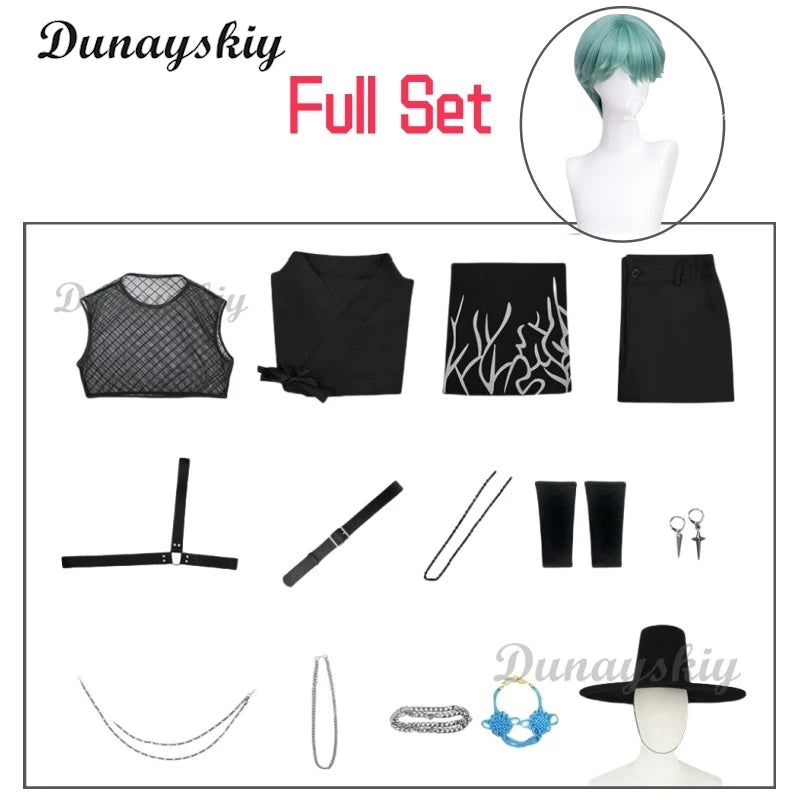 Anime KPop Demon Hunters Jinu Saja Cosplay Costume Saja Boys Black Stage Performance Outfit Baby Saja Halloween Party Women Men