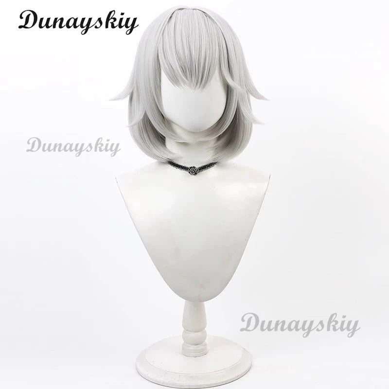 Ling Cage Bai Yuekui Boss Bai Cosplay Wig Short Hair Anime IncarnationRoleplay Party Costume Prop Synthetic Hair Wig+Wig Cap