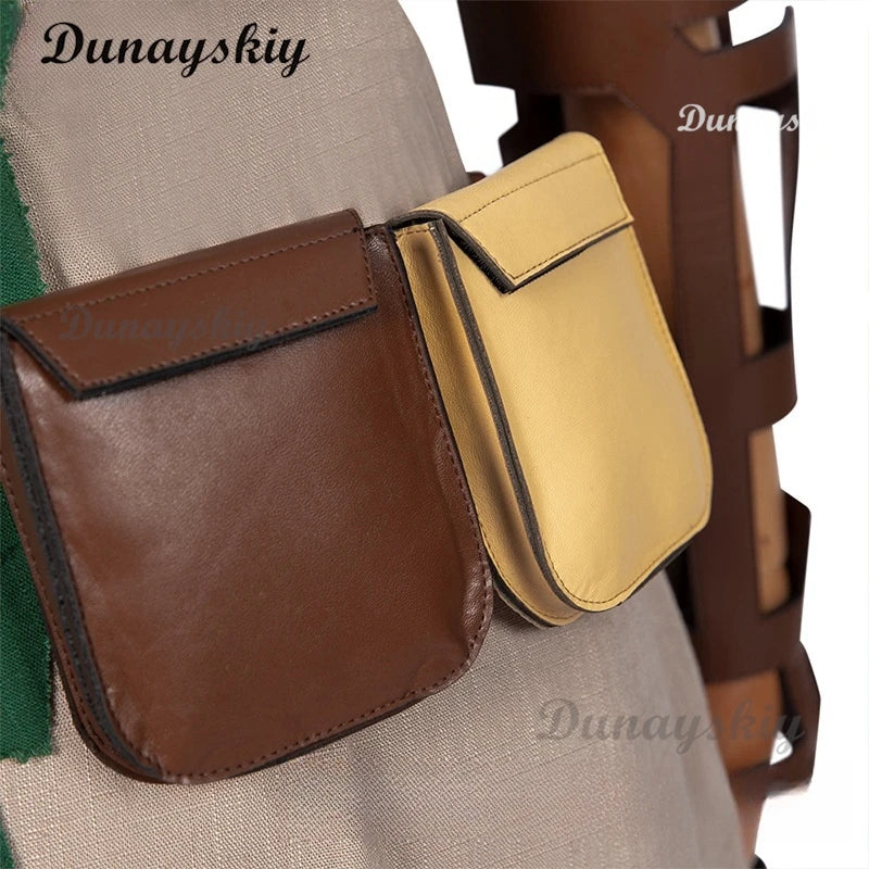 Game Link Cosplay Warrior Costume Men's Cape Shorts Full Set Battle Uniform Suit Halloween Carnival Party Hunter Customized