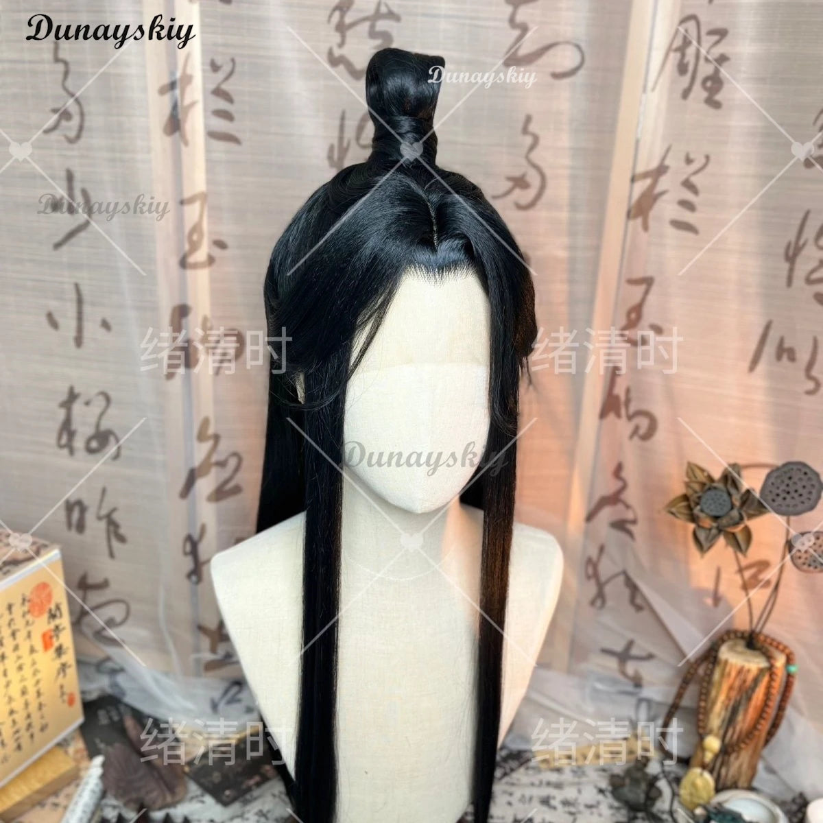 Stylized The Scum Villain’s Self shen qingqiu Cosplay Unisex Luo Binghe Women Anime Halloween Customized Wig Chinese Fan Wig+cap