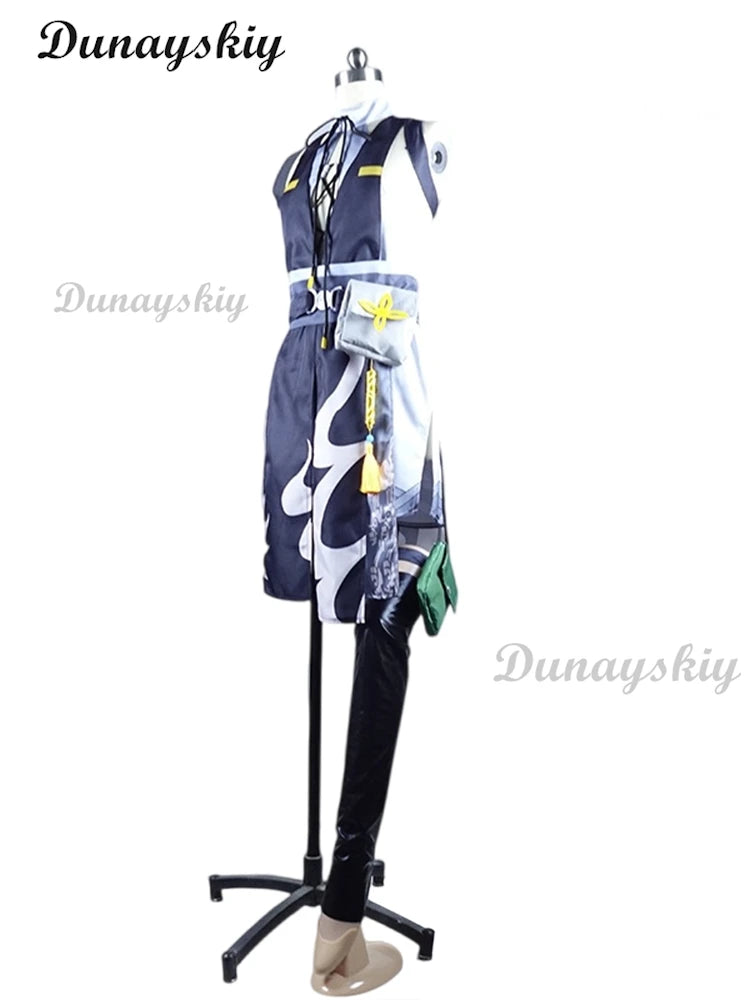 Wuthering Waves Rover Cosplay Costume Wig Female Uniform Bag Stocking Main Character Resonator Halloween Party for Women Prop