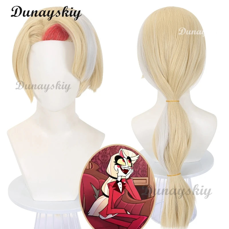Hazbin Cosplay Hotel Dust Angel Cosplay Lilith Wig Niffty Angel Emily Wig Women Men Halloween Cosplay Wig Charlie