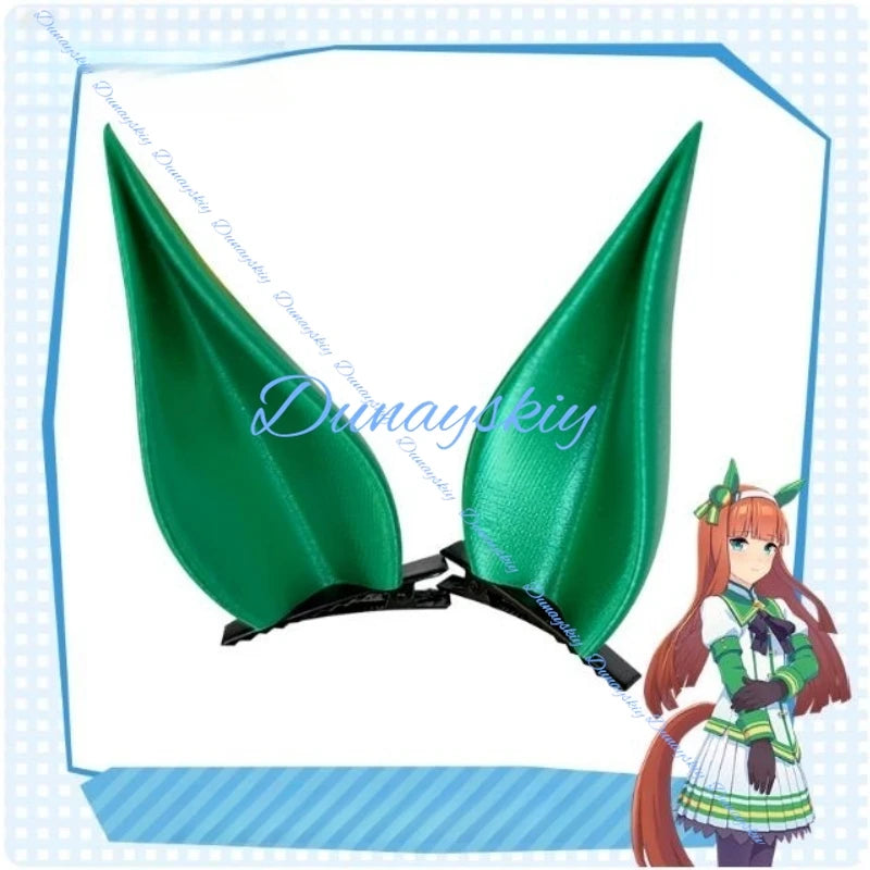 Anime Uma Musume Pretty Derby Silence Suzuka Cosplay Wig Headwear Women Heat Resistant Synthetic Long Orange Hair Wigs