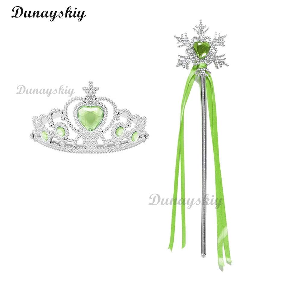 Fancy Girl Flower Fairy Tinker Green Wing Dress Bell Halloween Peter Pan Elf Cosplay costumes Masquerade Party Gowns