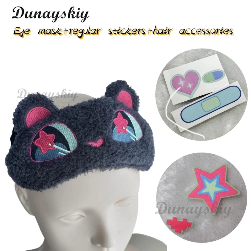 Till Anime Alien Stage Cosplay Costumes Eye Cover Unisex Warm Sleeping Mask Silver Grey Hair Men cosplay anime Stage Show Set