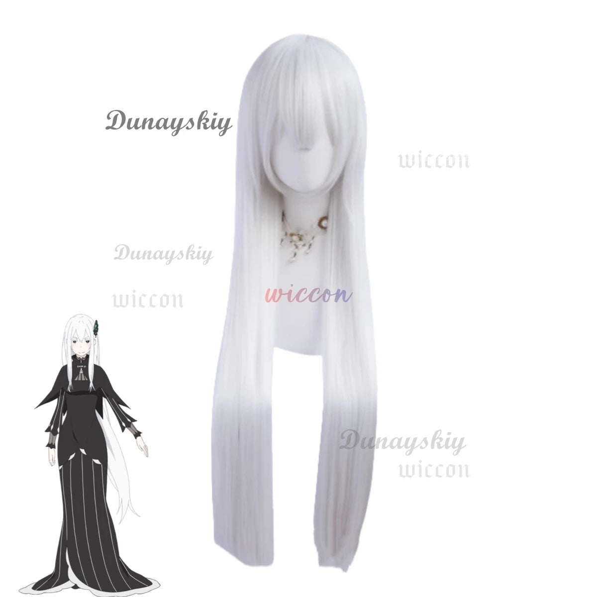 Anime Re:Life in A Different World From Zero Echidna Cosplay Costume Black Evening Dress Long Skirt Wig Woman Sexy Carnival Suit