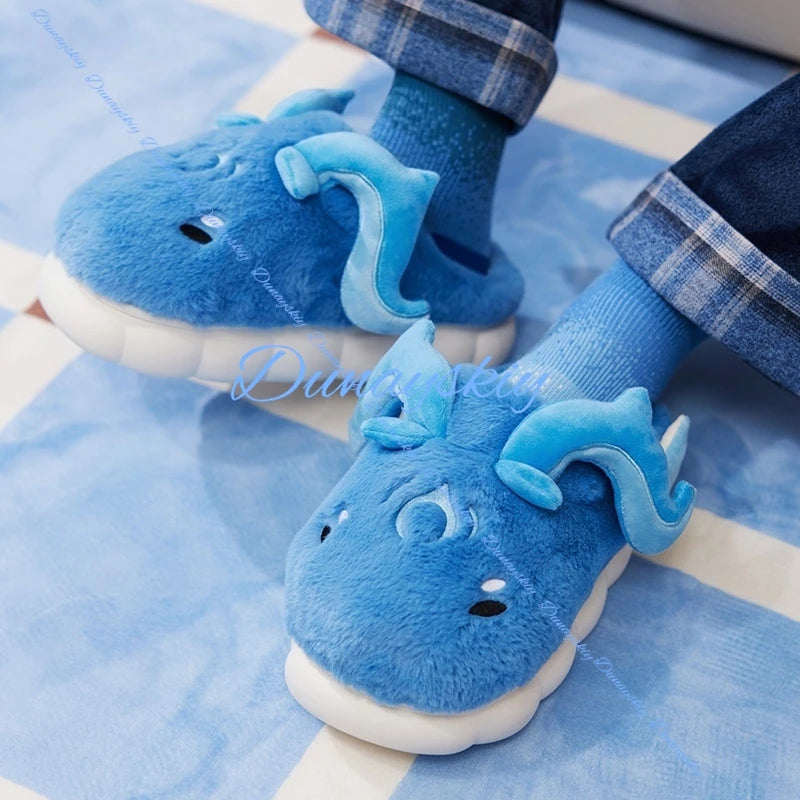 Neuvillette Cosplay Prop Shoe Slippers Genshin Impact Shoes Neuvillette Theme Impression Series House Slippers Cosplay Gifts