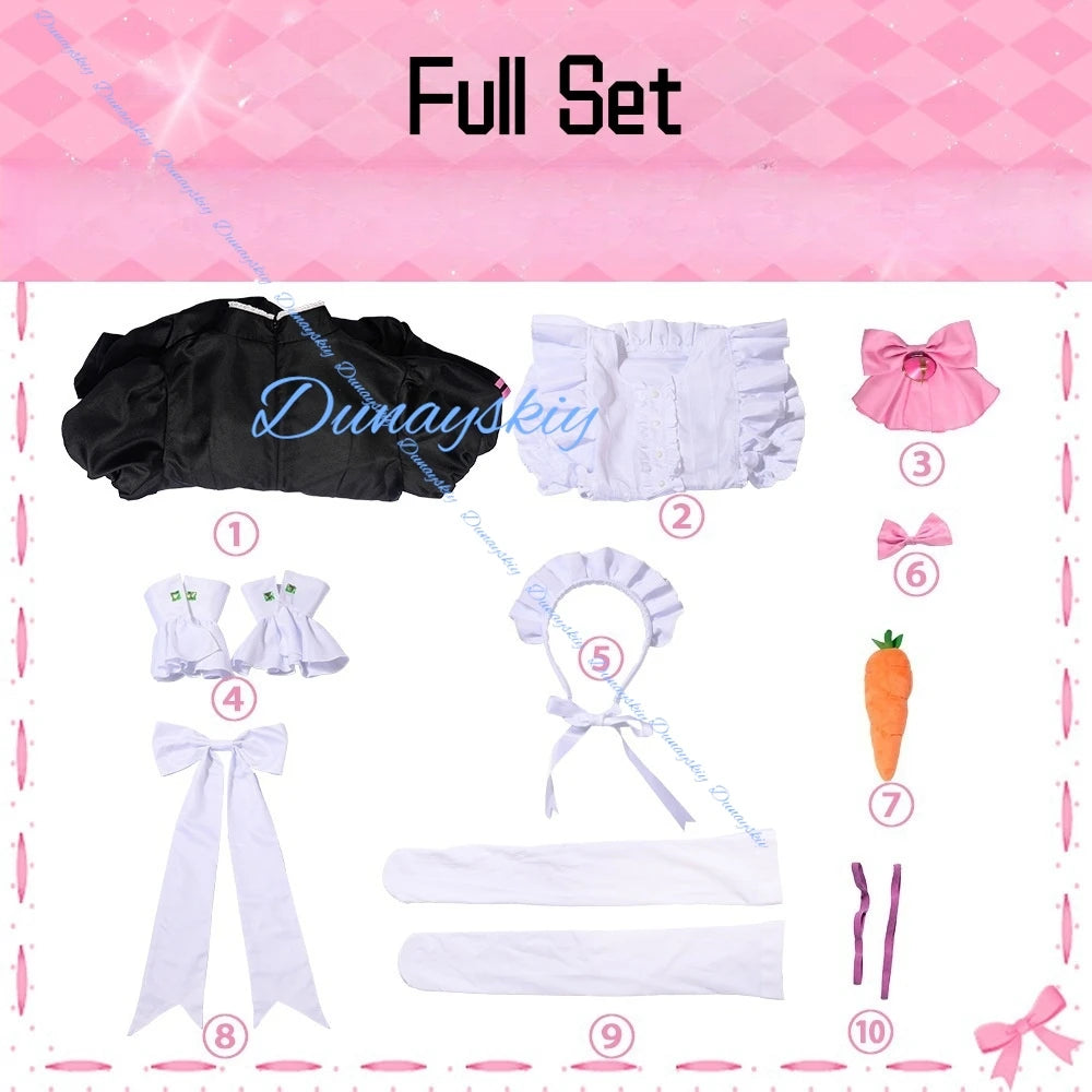 Game Umamusume: Pretty Derby T.M. Opera O Cosplay Costume Wig Pink Maid Dress Woman Sexy Kawaii Christmas Halloween Suit