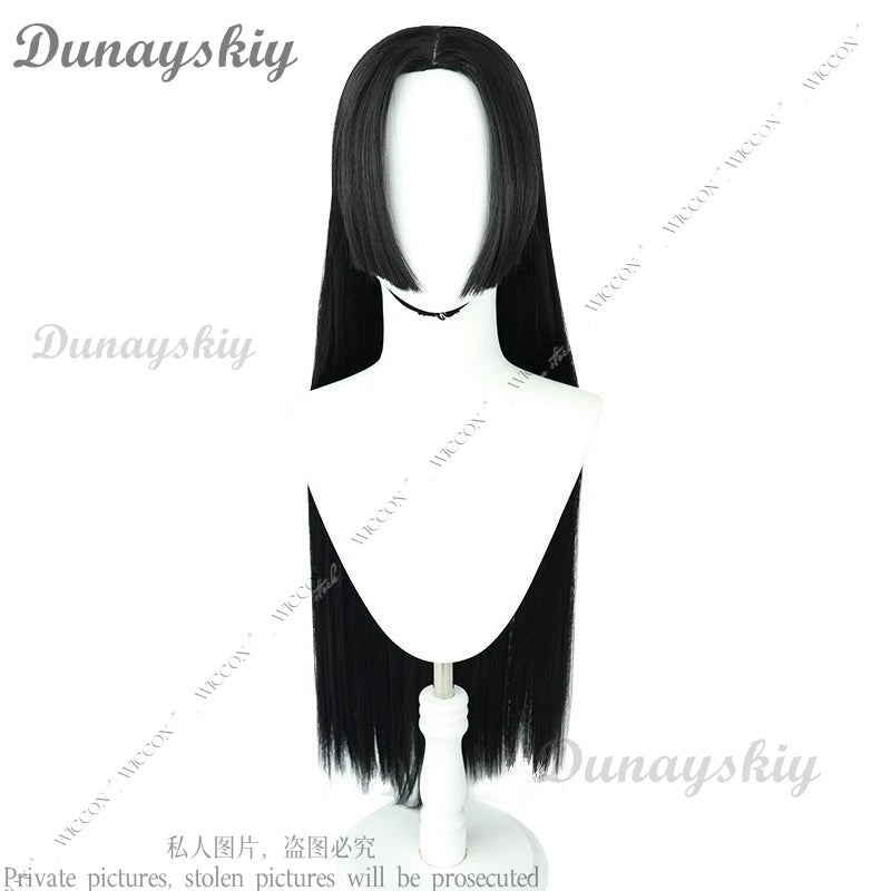 Hancock Boa Cosplay Costume Wig Halloween Costume Party Woman Adult Sexy Comic-Con Oneesan Disguise Purple Dress Set Ear Clips