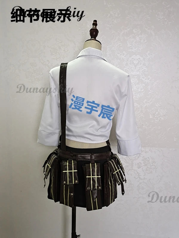 Game Devil Hunter May Cry Lady Cosplay Shirt Costume Wig Skirt Mary Ann Halloween Party Anime Event Roleplaym Suit