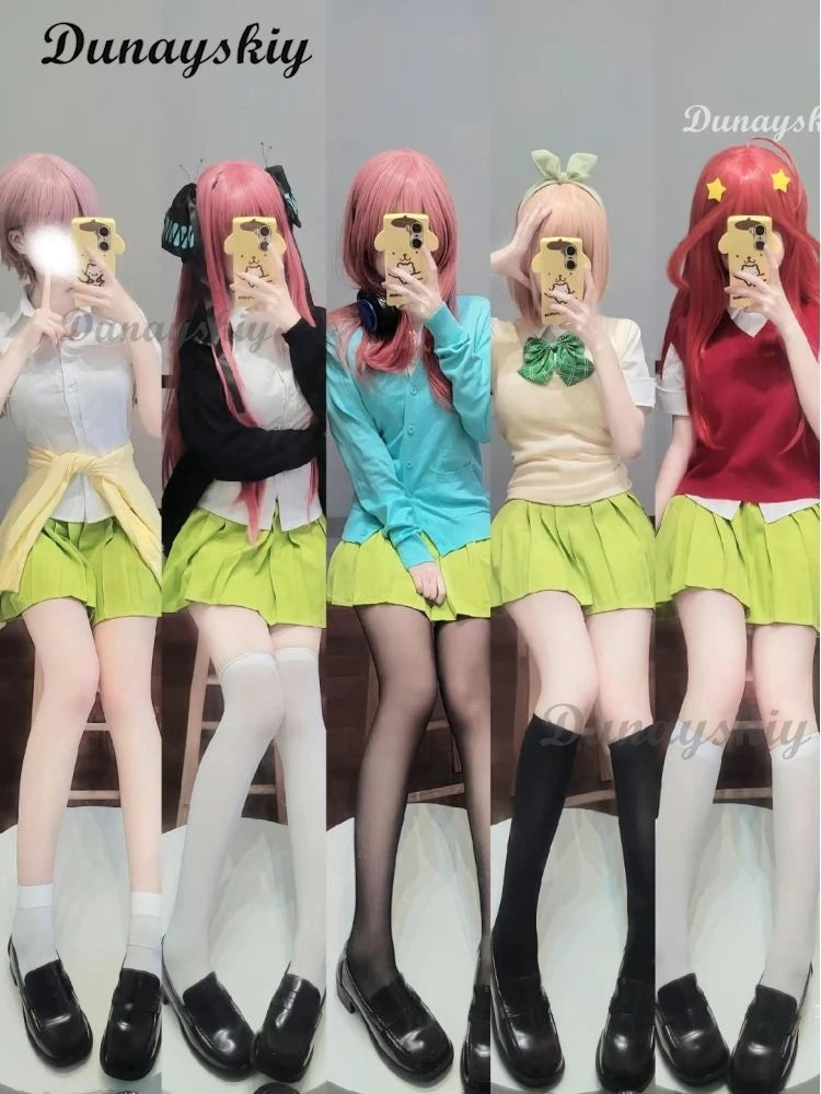 Anime The Quintessential Cos Quintuplets Nakano Miku Nino Ichika Itsuki Cosplay Costume Woman JK Japanese School Uniform Suit