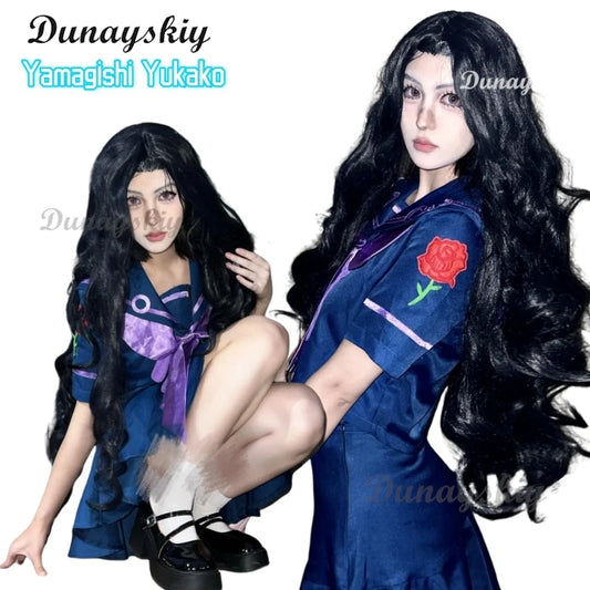 JoJo's Yamagishi Yukako Cosplay Costume Wig Women JK Uniform Clothes Skirt Accessories Cosplay Customized Bizarre Adventure
