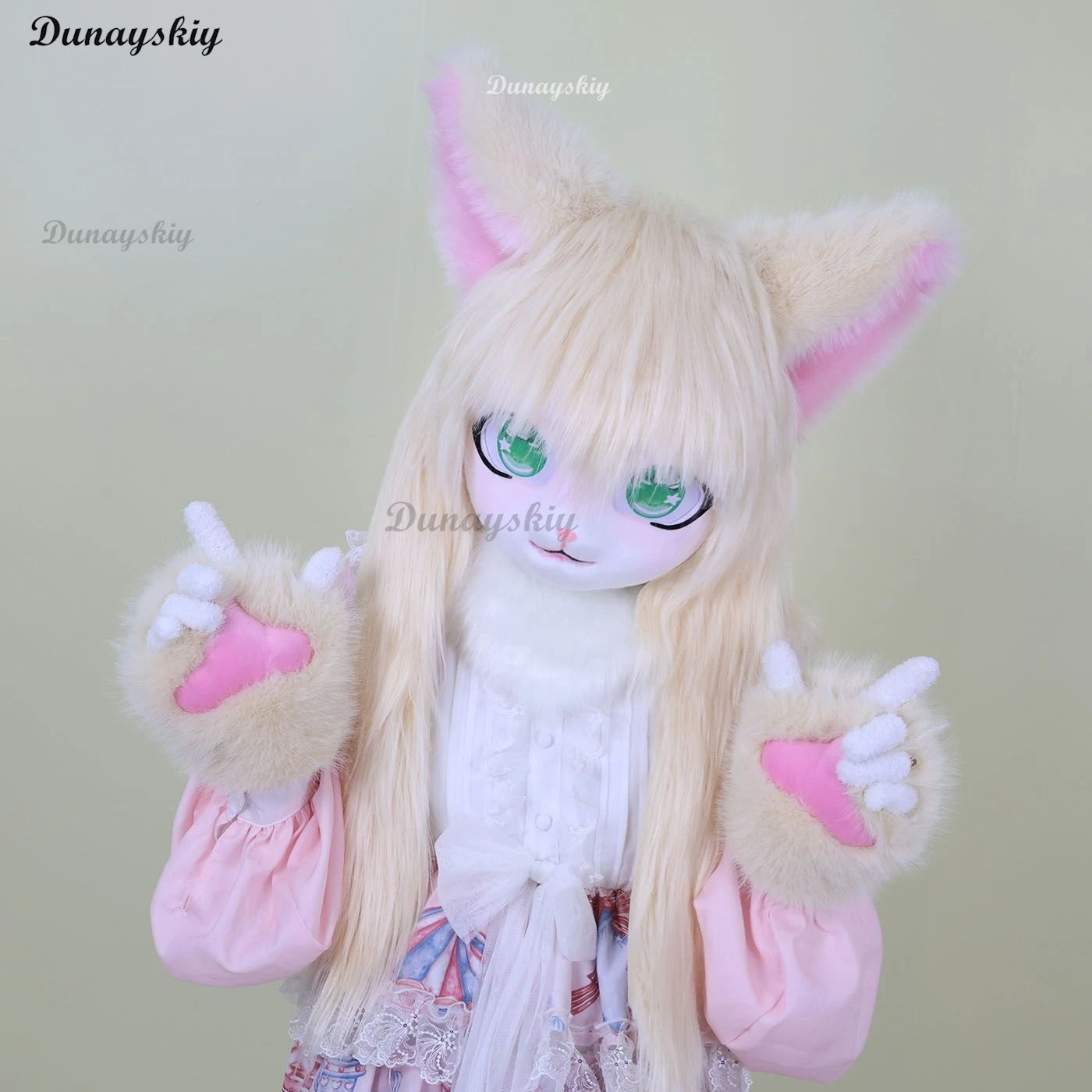 Furry Kigurumi Head Base Cosplay Costume Cat Kig Head Mask Headset Rabbit Doll Party Animal Costume Performance Prop
