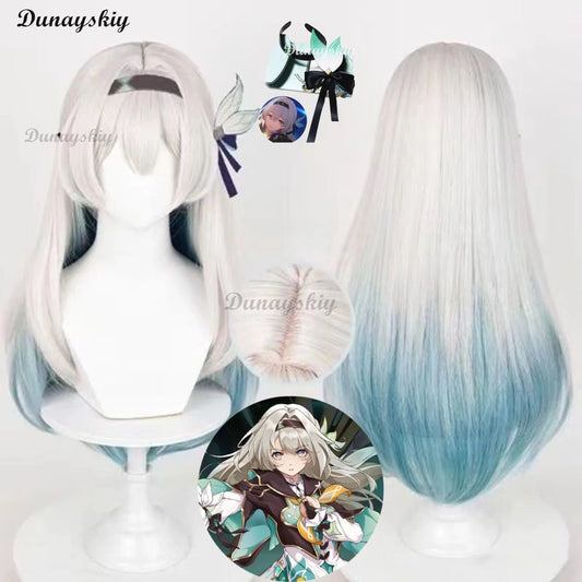 Game Honkai: Star Rail Firefly Cosplay Wig 67cm Long Straight Hair Hairwear Anime Heat Resistant Synthetic Wigs