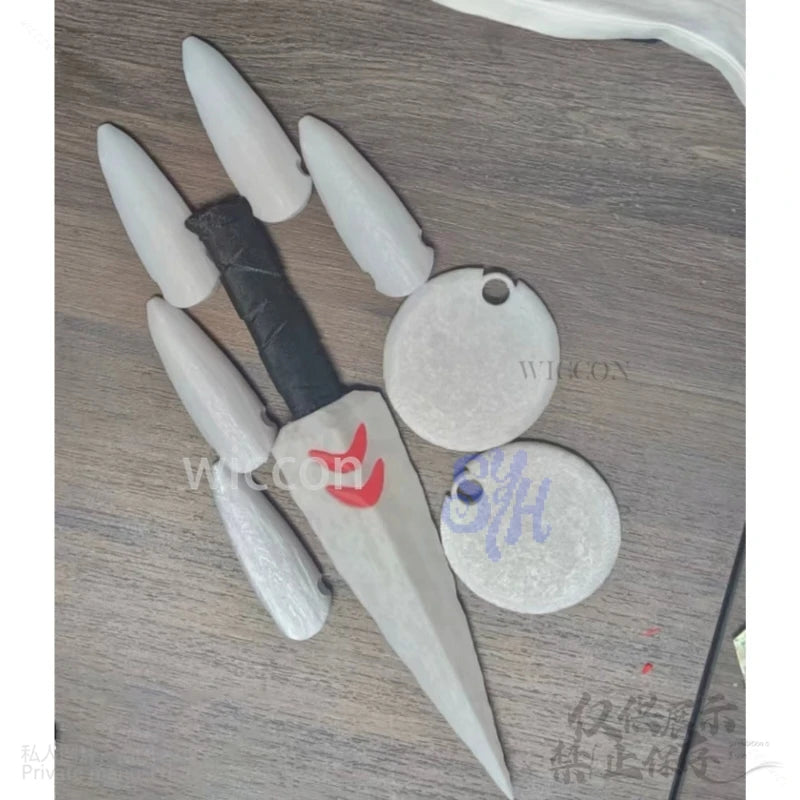 Anime Princess Cosplay Mask Earring Horror Red 3D Polylactic Acid Necklace Props Accessory Halloween Christmas Party Gifts Cos