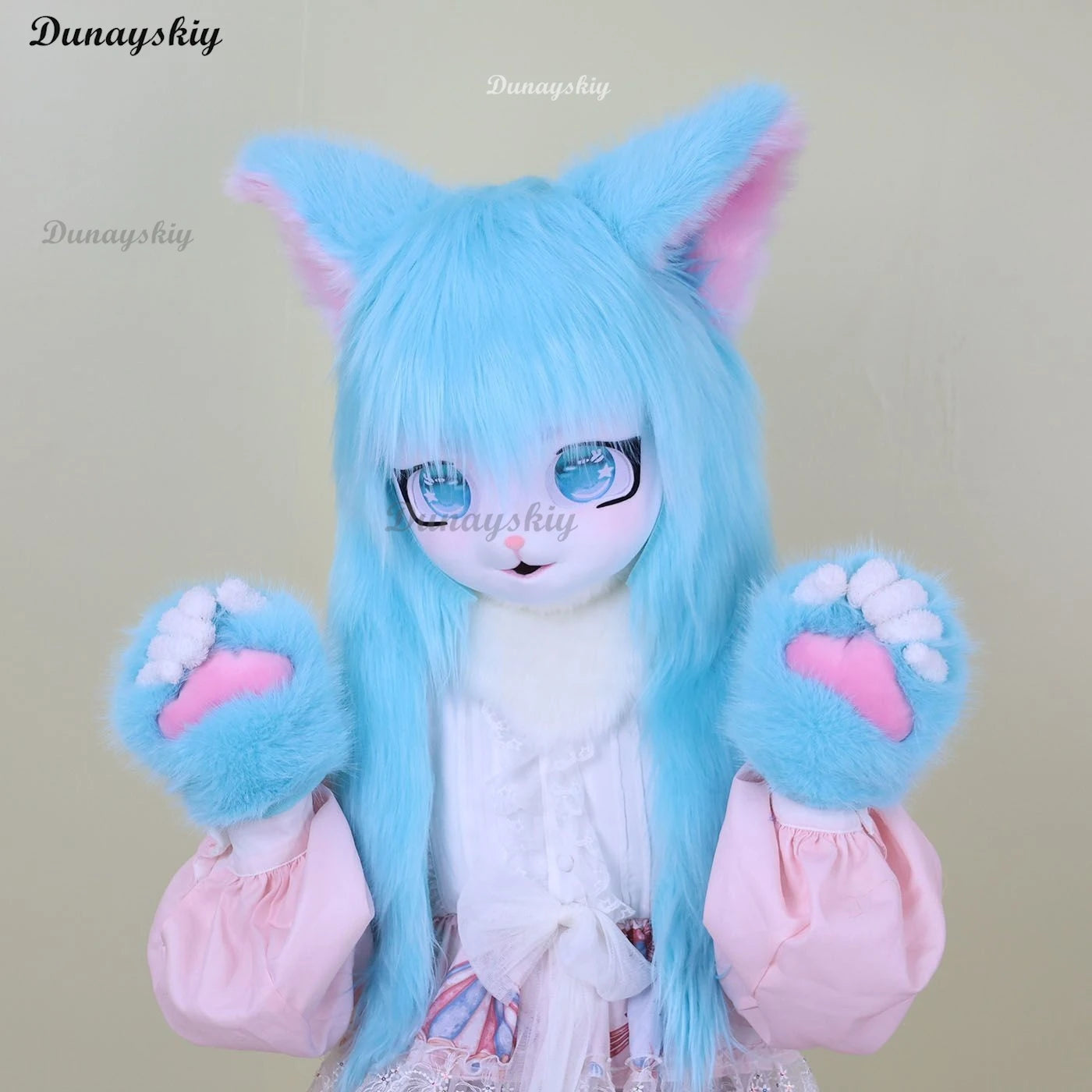 Furry Kigurumi Head Base Cosplay Costume Cat Kig Head Mask Headset Rabbit Doll Party Animal Costume Performance Prop