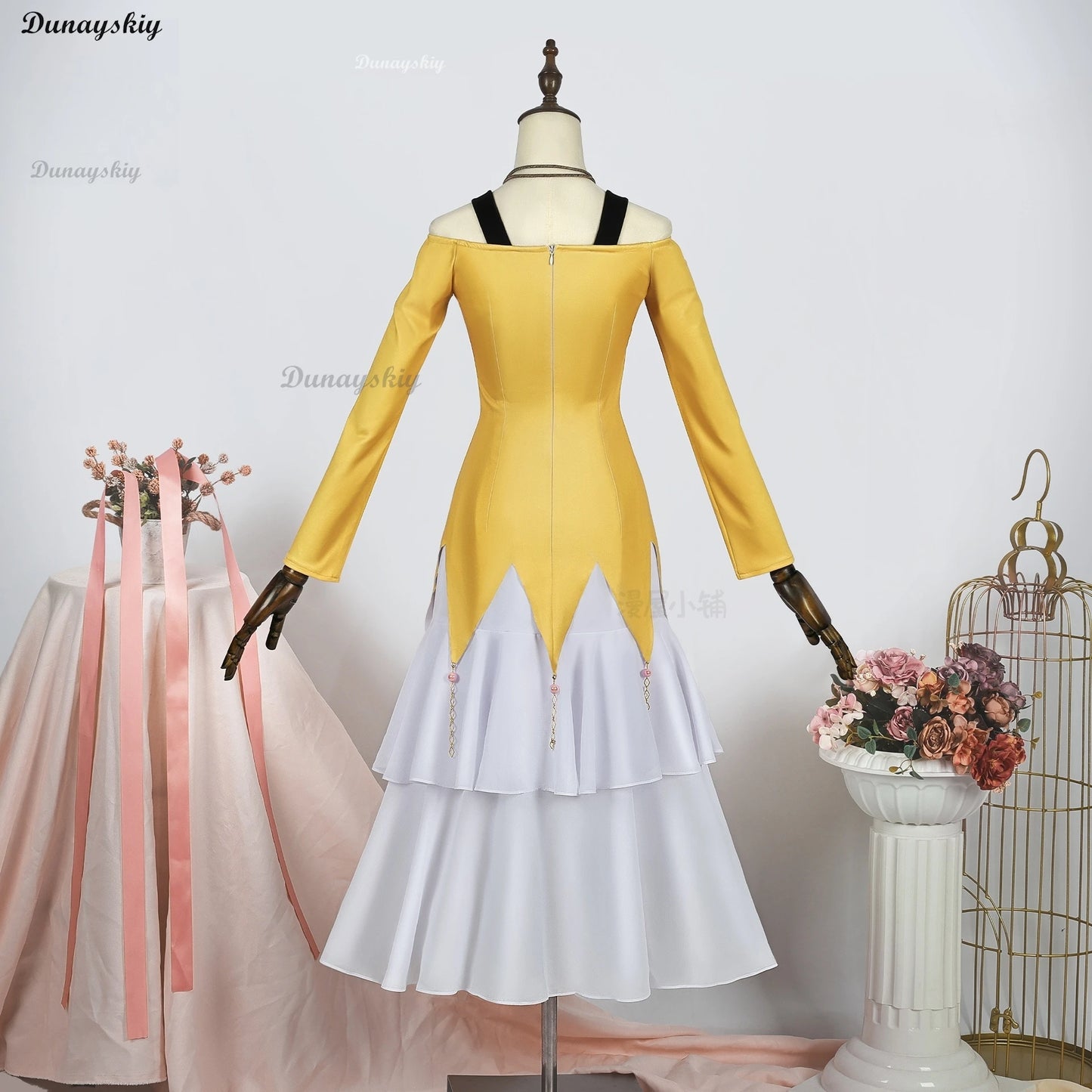 Shugo Chara Tsukiyomi Utau Yellow Dress Cosplay Costume Uniform Halloween Carnival Party Christmas Play Role Clothes Clothing