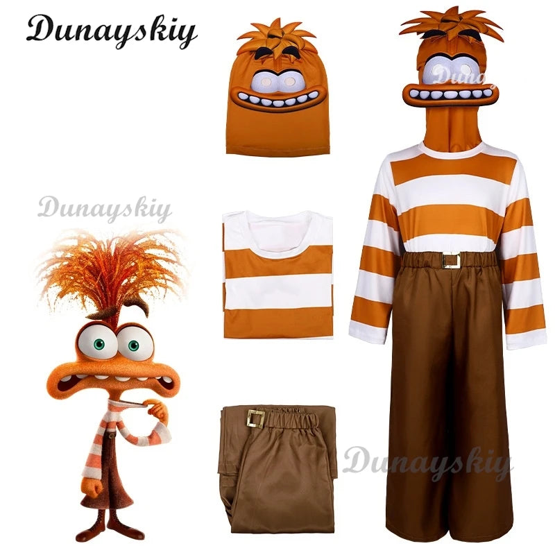 New Year Movie Anxiety The Inside Anime Out 2 Cosplay Joy Sadness Anger Disgust Fear Cosplay Costumes Suit Adult Kids Party Set
