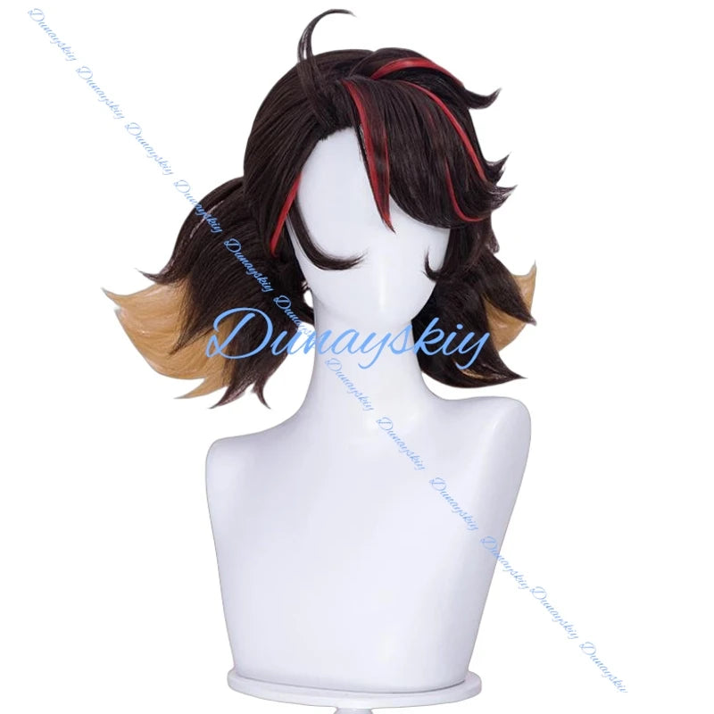 Peni Parker Cosplay Wig Game Women Hair Cos Accessories Multicolored Short Hair Halloween Wig Prop