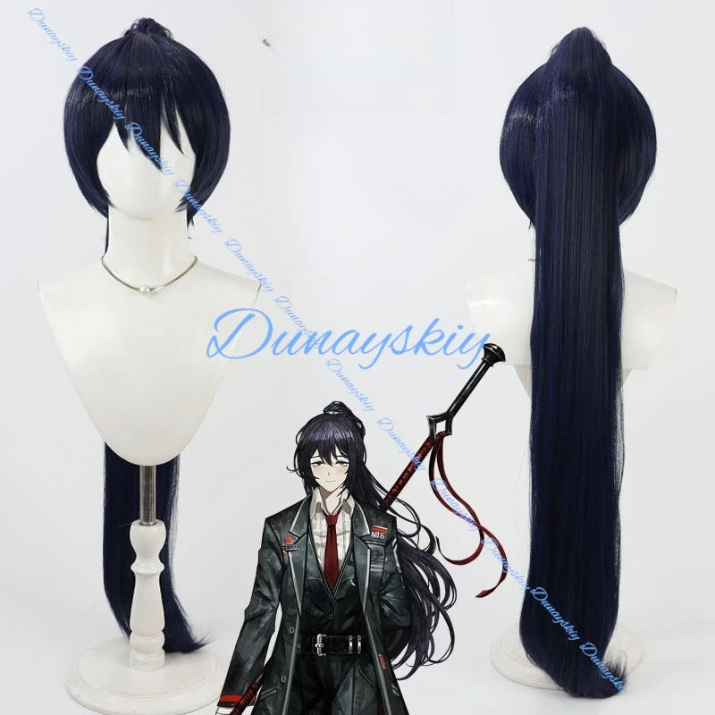 Game Limbus Company Hong Lu Adult Cosplay Wig Dark Long Purple Heat Resistant Synthetic Hair 100cm Halloween Carnival Party