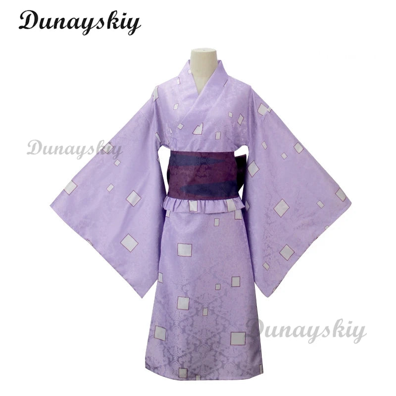 Anime Daki Ume Entertainment District Arc Yuukaku-Hen Cosplay Costume Wig Childhood Kimono Halloween Carnival Suit
