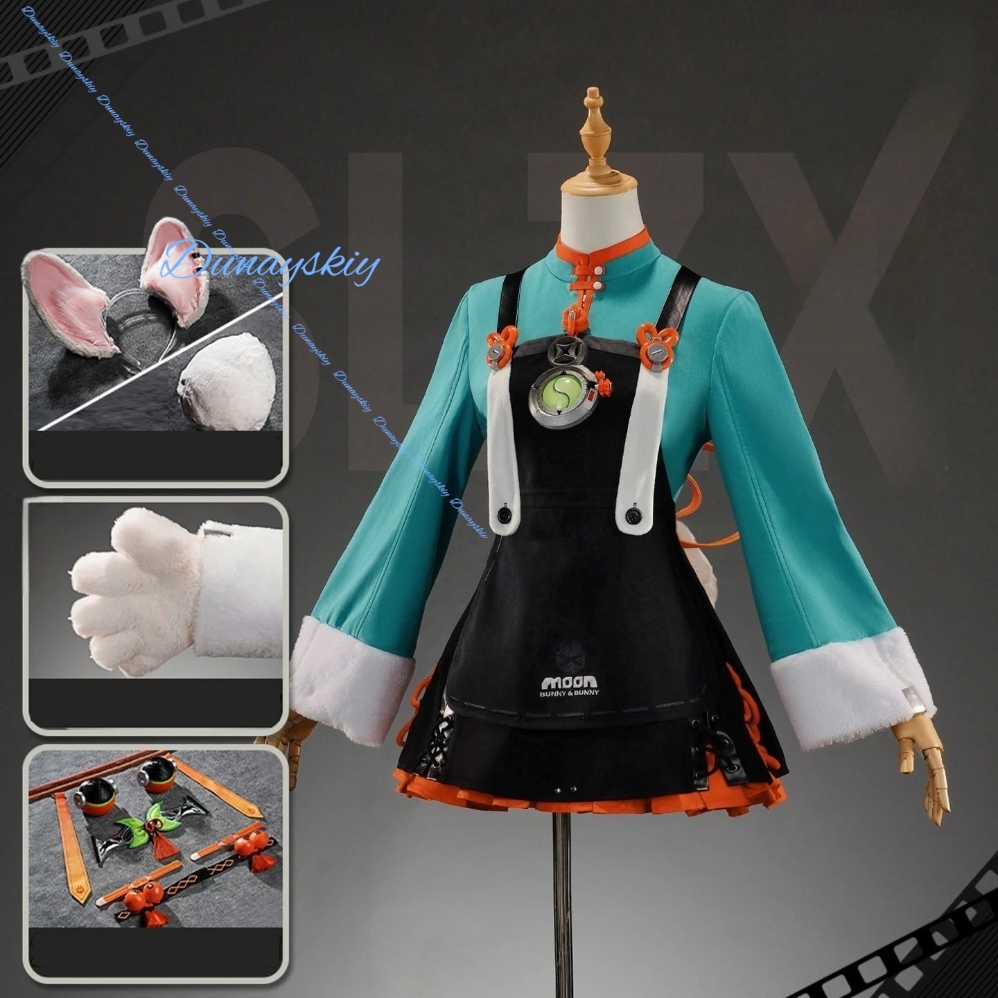 Game Zenless Zone Zero Zhao Coaplay Costume Wig Prop Uniform Halloween Carnival Party Christmas Play Role Clothes Clothing