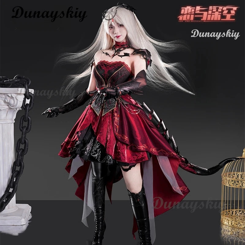 Love and Deepspace Heroines Cosplay Costume Abysm Sovereign Dress New Combat Outfit Hunter Uniform Halloween Party Women Girls