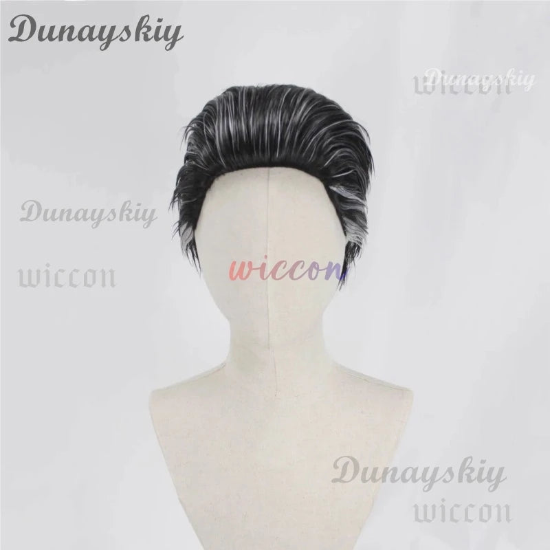 Game LOL Arcane Silco Cosplay Costume Anime Military Uniform Trench Coat Boot Wig Adult Man Halloween Christmas Party Suit