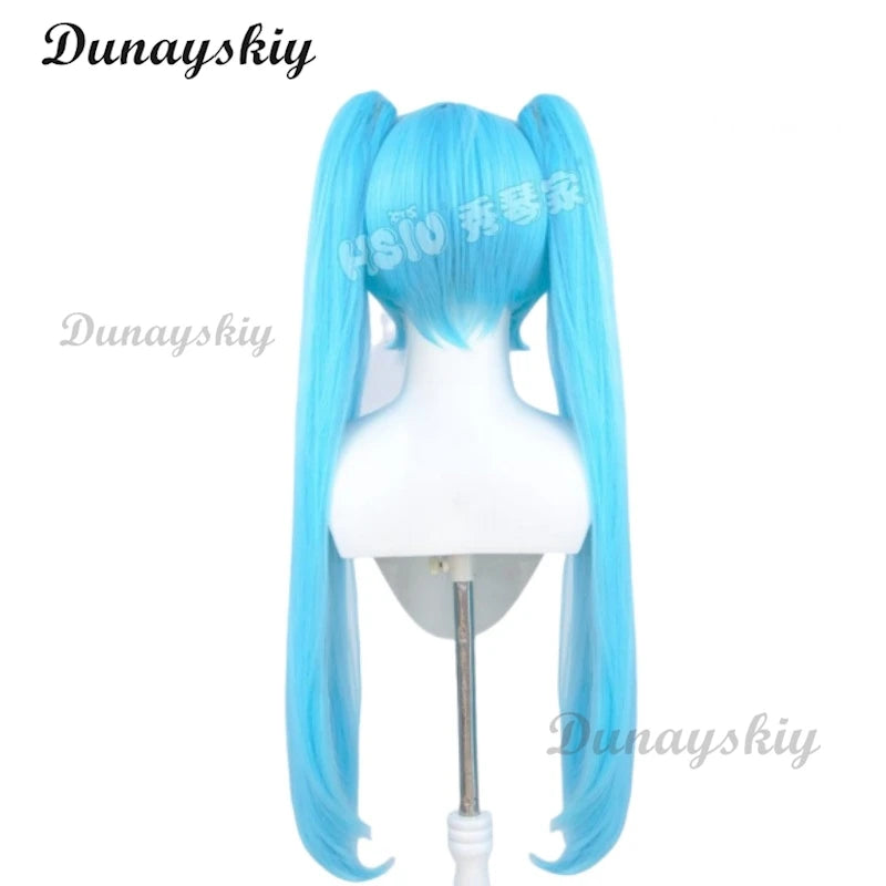 Vtuber Synthesizer V Kasane Teto Meserizer Cosplay Wig Vtuber Halloween Carnival Party Blue  Red Double Ponytail Long Hair