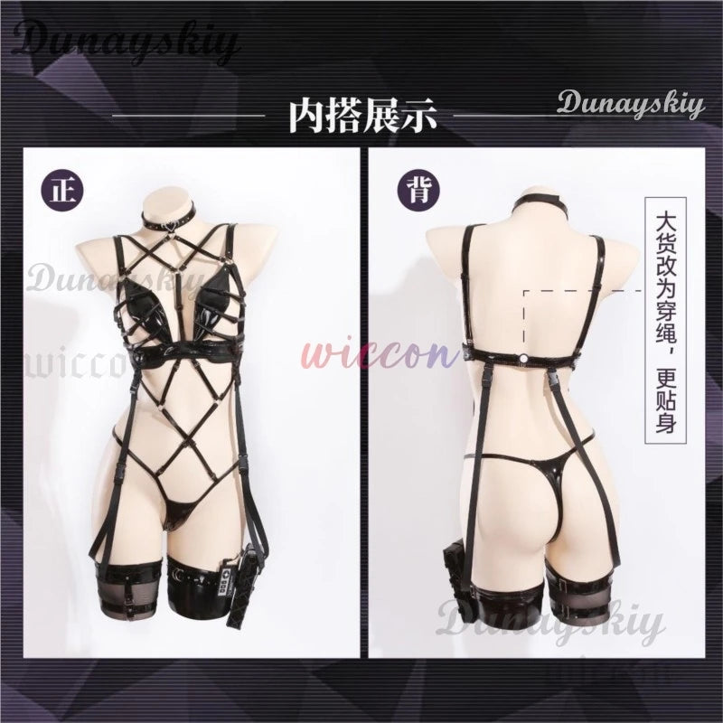 NIKKE The Goddess of Victory Mihara Cosplay Costumes for Women Mihara Combat Costume Wig Halloween Women Party Dress Outfit