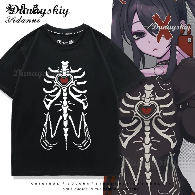 Game Anime NEEDY GIRL OVERDOSE Cosplay T-shirt Short Sleeve Men Women Tops Summer Cartoon Birthday Gift