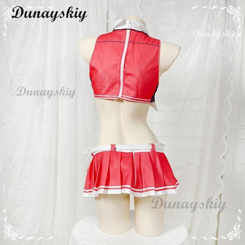 Game Goddess of Victory: Nikke Clay Cosplay Clay Bay Cos Costume Wig Cheerleader Uniform For Hallowmas Carnival Adult Outfit