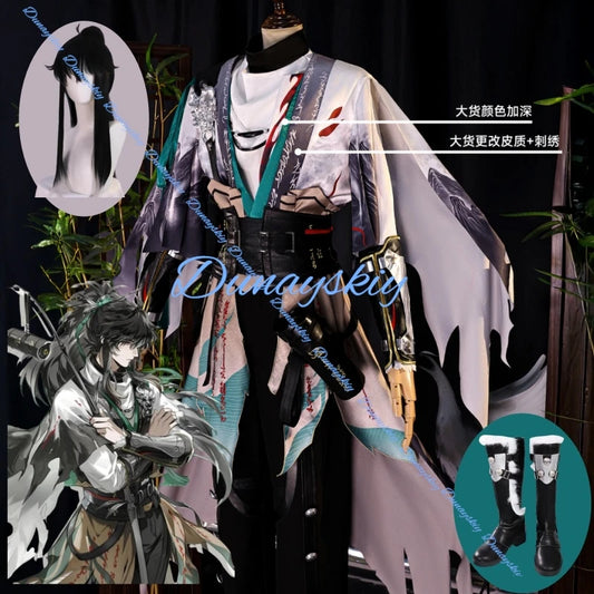 Wuthering Waves Qiuyuan Cosplay Costume Wig Shoes Uniform Headwear Game Outfit Halloween Party Women Men Carnival Cos Props