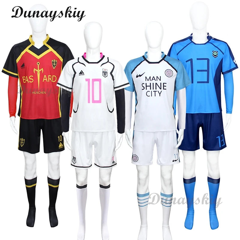 Japan Anime Blue Itoshi Sae Cosplay Costumes Shidou Ryuusei Sports Jersey Oliver Aiku Soccer Lock Jersey Football White Suit