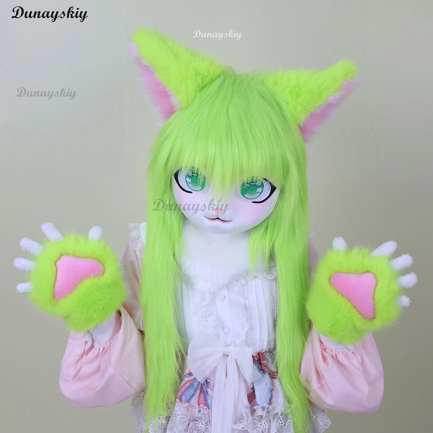 Furry Kigurumi Head Base Cosplay Costume Cat Kig Head Mask Headset Rabbit Doll Party Animal Costume Performance Prop