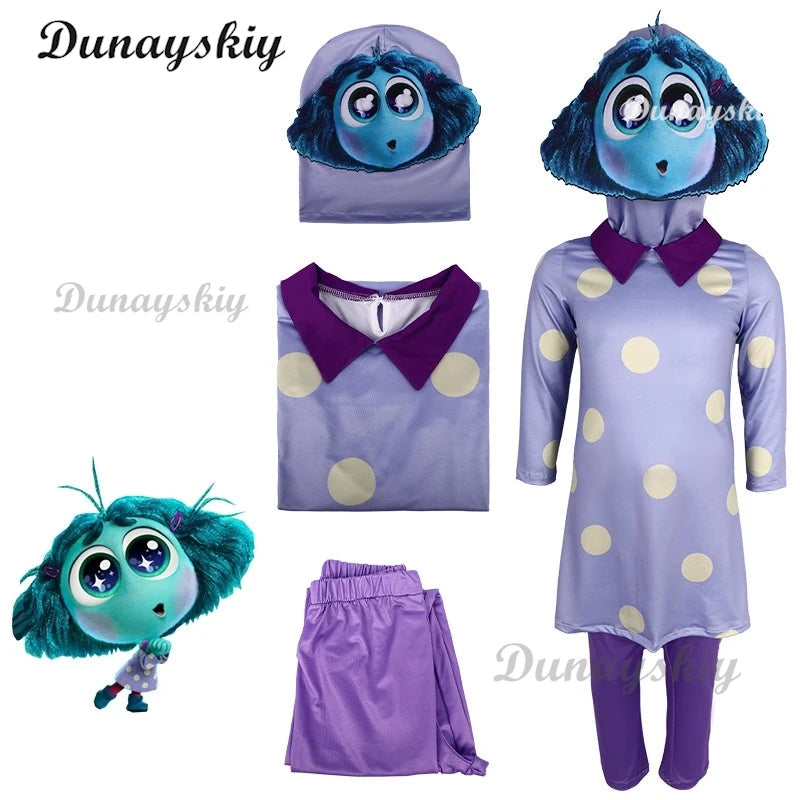 New Year Movie Anxiety The Inside Anime Out 2 Cosplay Joy Sadness Anger Disgust Fear Cosplay Costumes Suit Adult Kids Party Set